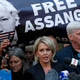 Kristinn Hrafnsson, editor of WikiLeaks, and barrister Jennifer Robinson speak to the media outside Westminster magistrates court where WikiLeaks founder Julian Assange was appearing in London, Thursday, April 11, 2019.